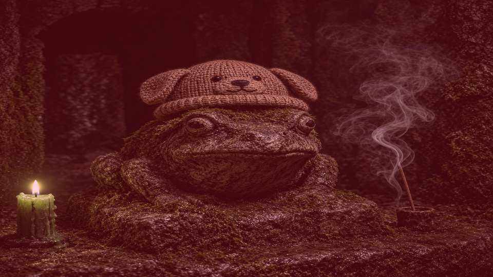 Memecoin Pump Calls desk artwork